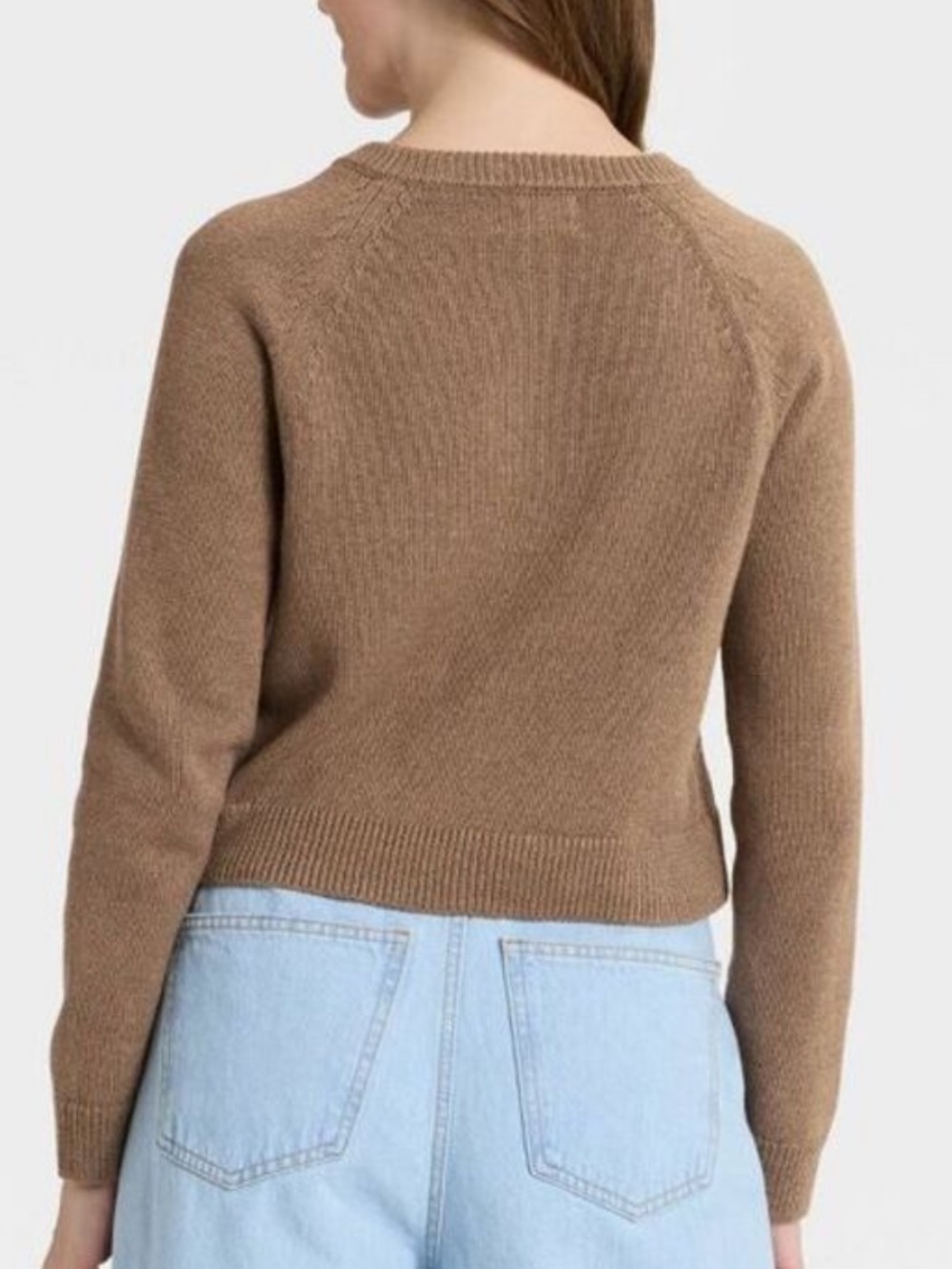 Classic Button-Front Brown Sweater - Picture 2 of 3